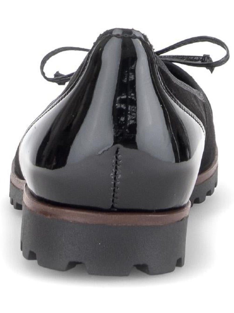 Ballerines  en cuirs combinés Noir Noir - Kiabi
