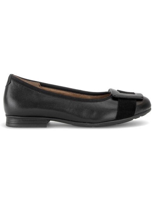 Ballerines  en cuirs combinés - Kiabi