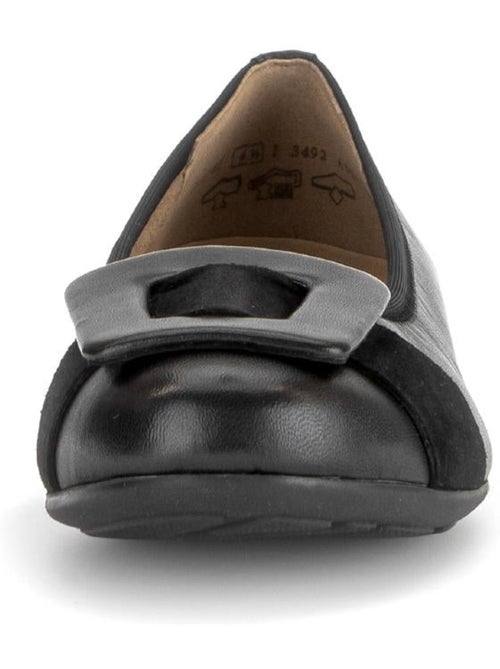 Ballerines  en cuirs combinés - Kiabi