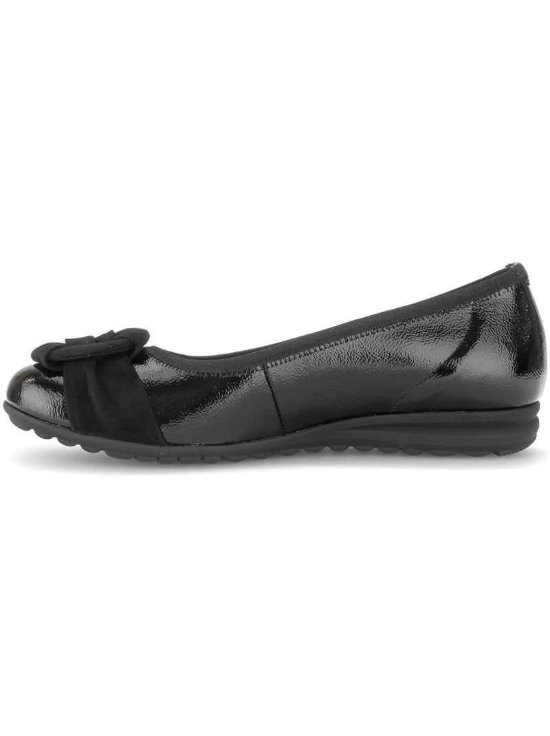 Ballerines  en cuirs combinés Noir Noir - Kiabi