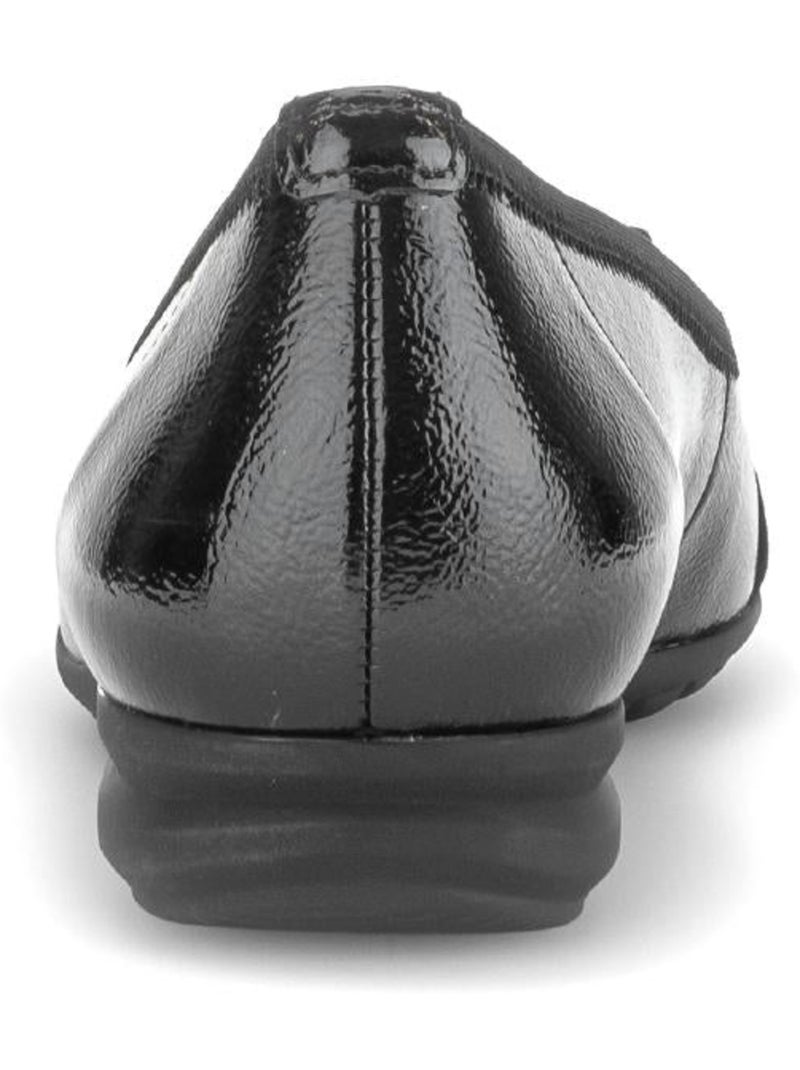 Ballerines  en cuirs combinés Noir Noir - Kiabi