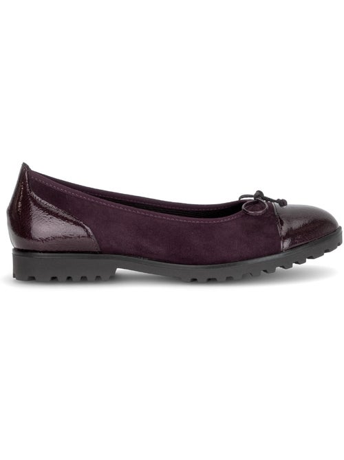 Ballerines  en cuirs combinés - Kiabi