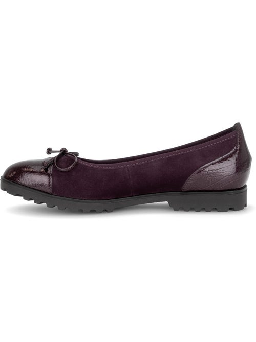 Ballerines  en cuirs combinés - Kiabi