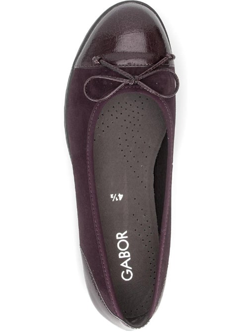 Ballerines  en cuirs combinés - Kiabi