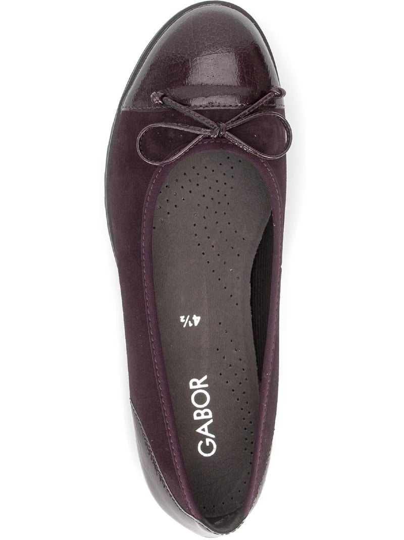 Ballerines  en cuirs combinés Rouge - Kiabi