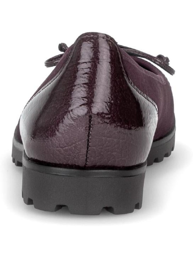 Ballerines  en cuirs combinés Rouge - Kiabi