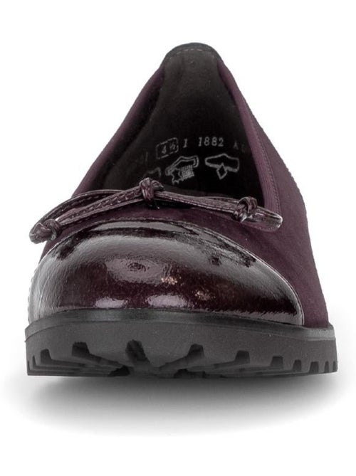 Ballerines  en cuirs combinés - Kiabi