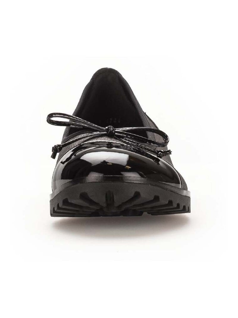 Ballerines  en cuirs synthés Gabor Noir Argenté - Kiabi