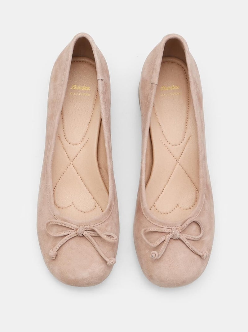 Ballerines en daim avec talon confortables  BATA Beige - Kiabi