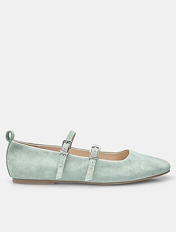 Ballerines en daim confortables avec double bande bata