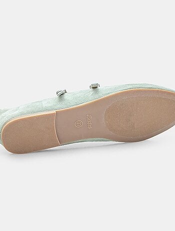 Ballerines en daim confortables avec double bande bata
