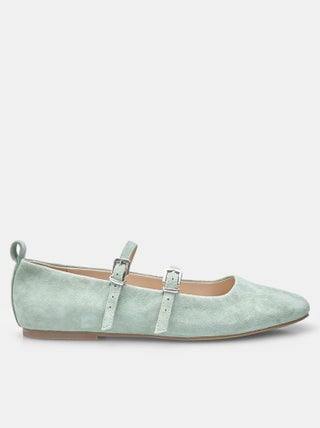 Ballerines en daim confortables  avec double bande BATA
