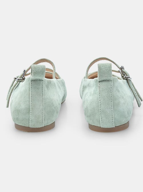 Ballerines en daim confortables  avec double bande BATA - Kiabi