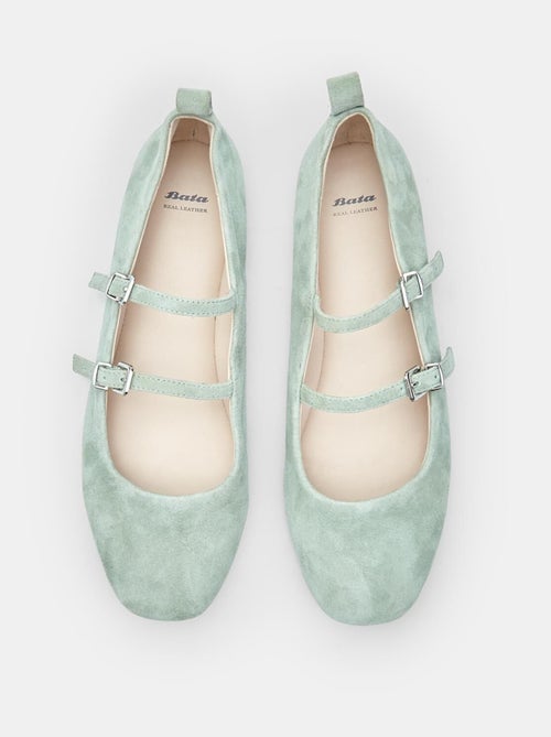 Ballerines en daim confortables  avec double bande BATA - Kiabi