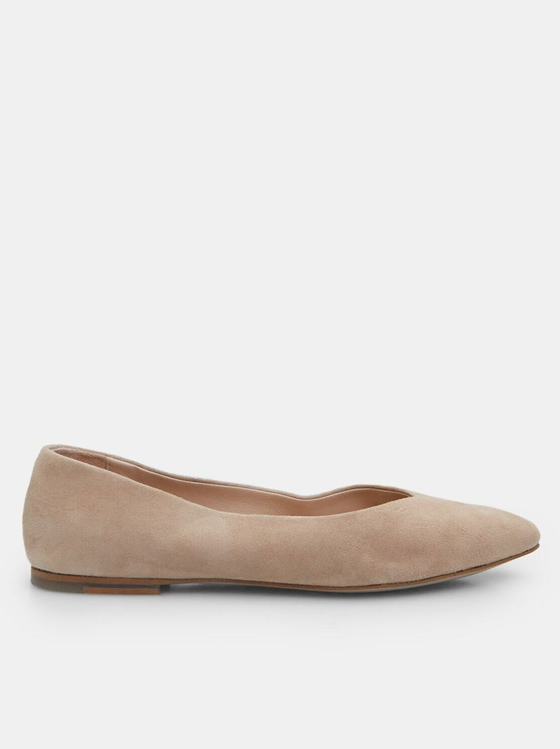 Ballerines en daim pour femme Beige - Kiabi