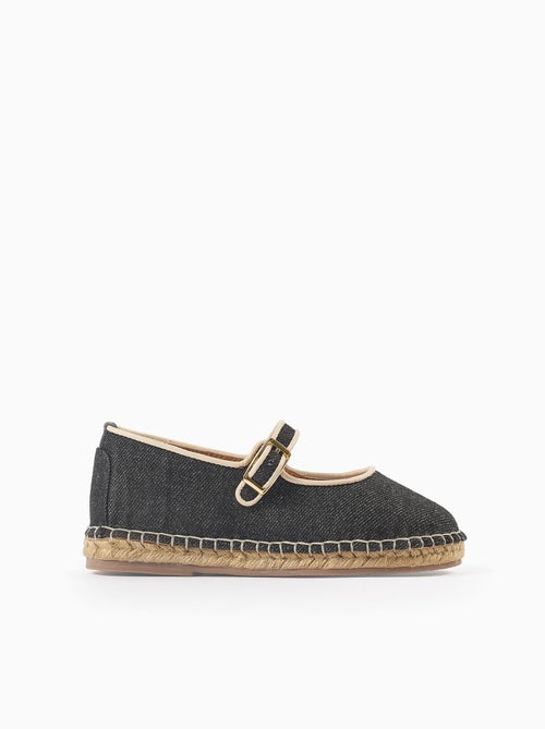Ballerines en jean avec Jute - Kiabi