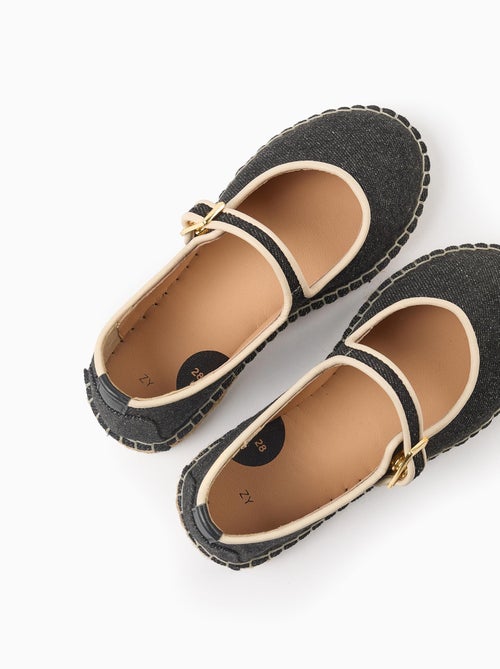 Ballerines en jean avec Jute - Kiabi