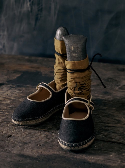 Ballerines en jean avec Jute - Kiabi
