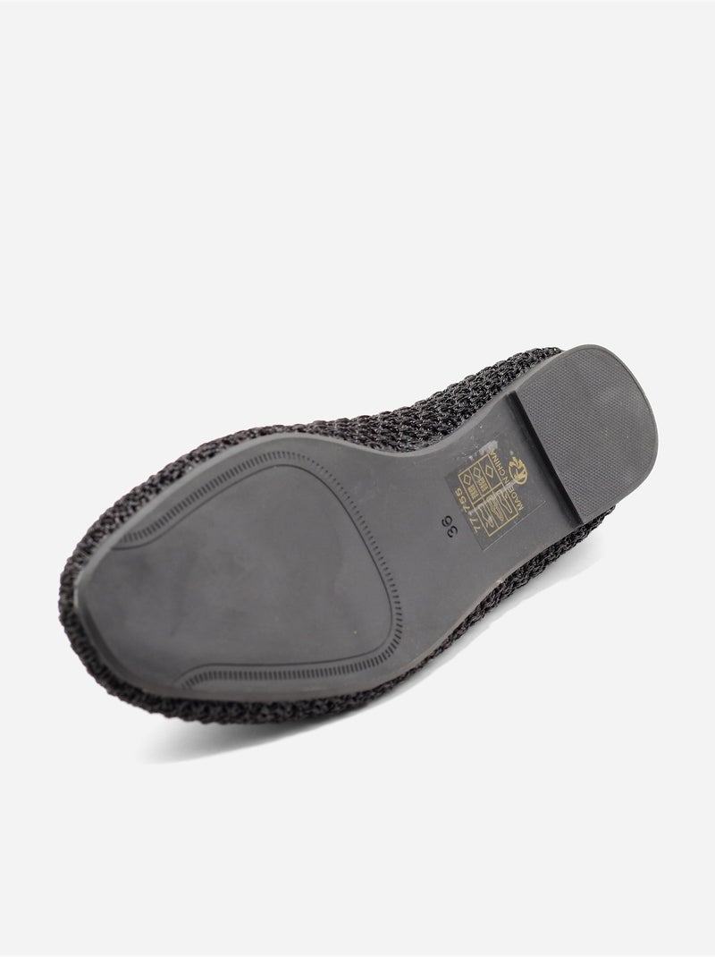 Ballerines en maille Noir - Kiabi