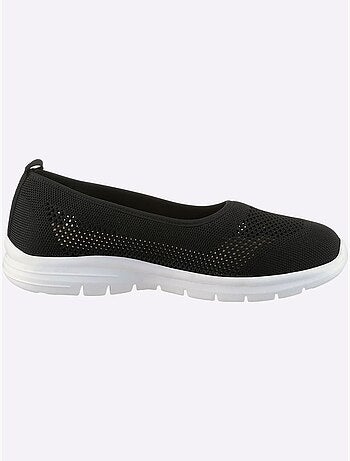 Ballerines en matière textile avec motif ajouré et semelle confortable - Taille standard - Helline