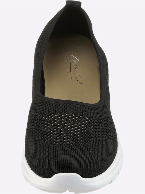 Ballerines en matière textile ajourée avec semelle confortable en cuir - Taille standard - Helline - Kiabi