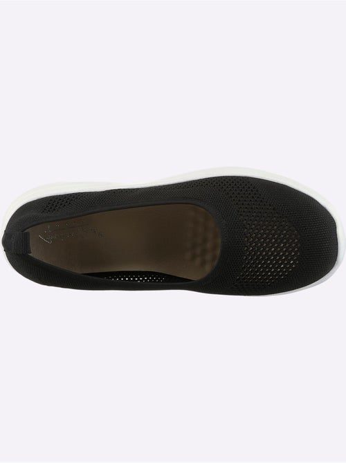 Ballerines en matière textile ajourée avec semelle confortable en cuir - Taille standard - Helline - Kiabi
