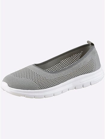 Ballerines en matière textile avec motif ajouré et semelle confortable - Taille standard - Helline