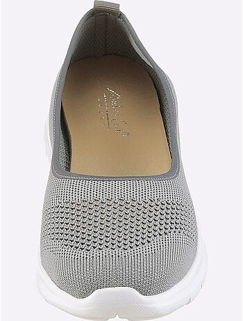 Ballerines en matière textile avec motif ajouré et semelle confortable - Taille standard - Helline