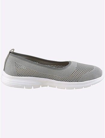 Ballerines en matière textile avec motif ajouré et semelle confortable - Taille standard - Helline