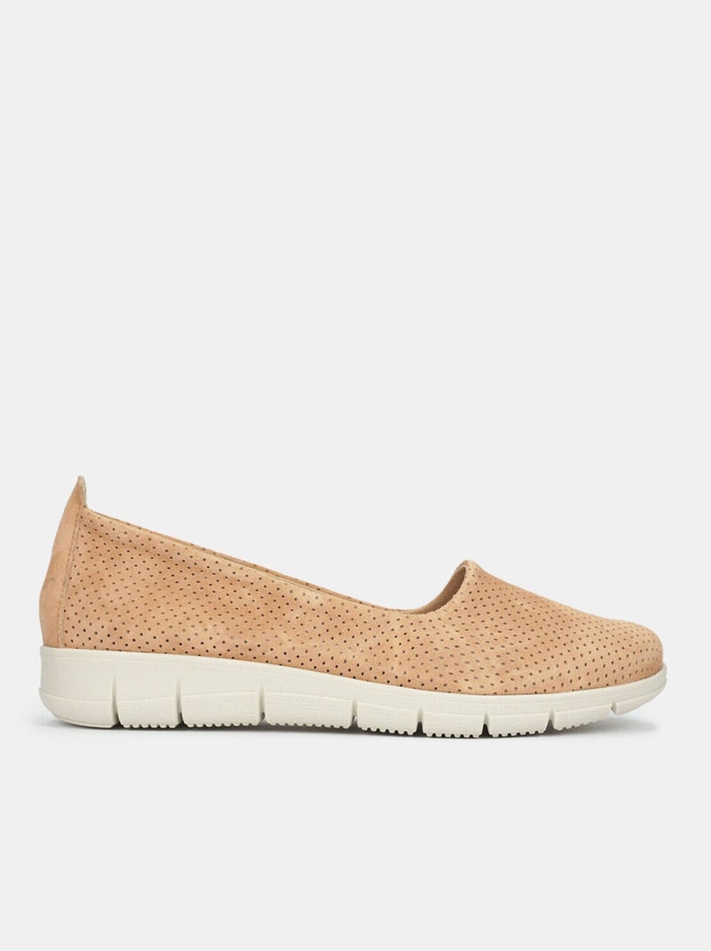 Ballerines en nubuck BATA Beige - Kiabi