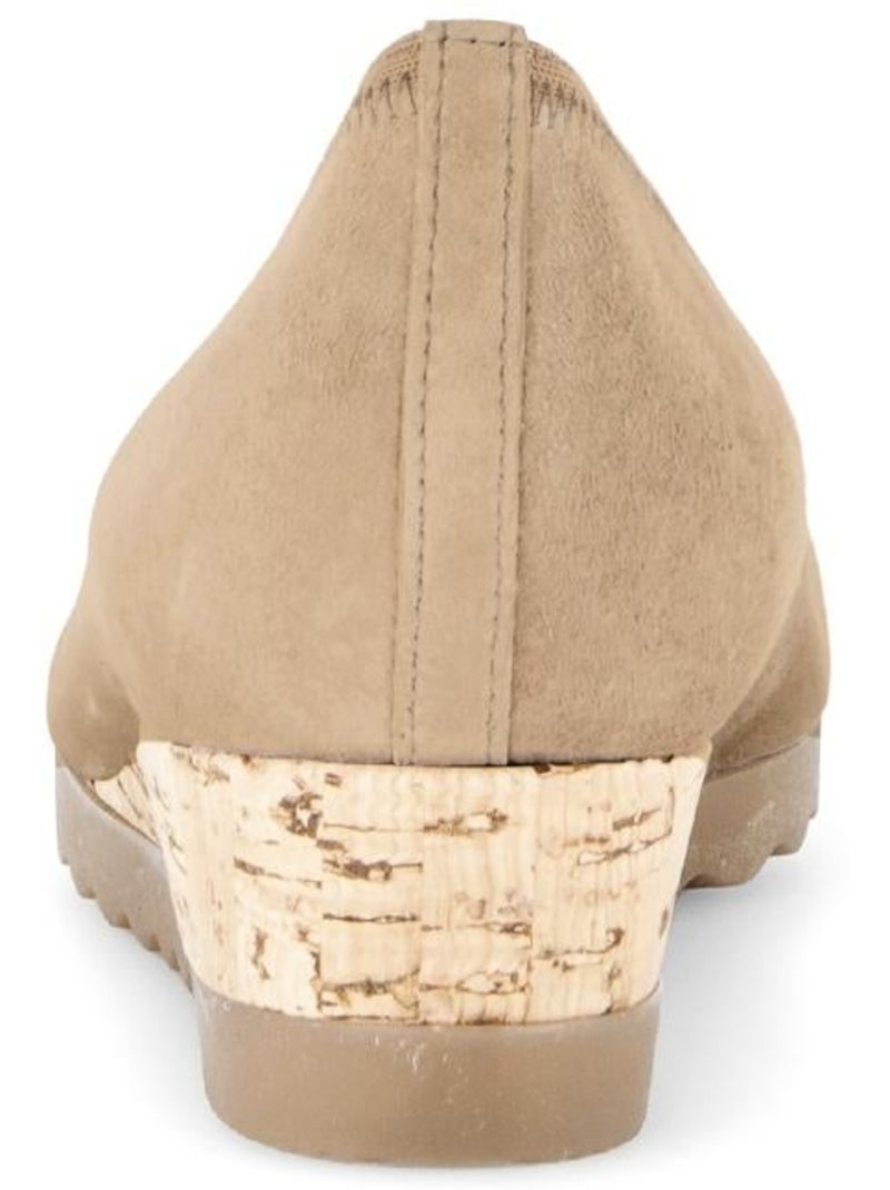 Ballerines  en nubuck Beige - Kiabi