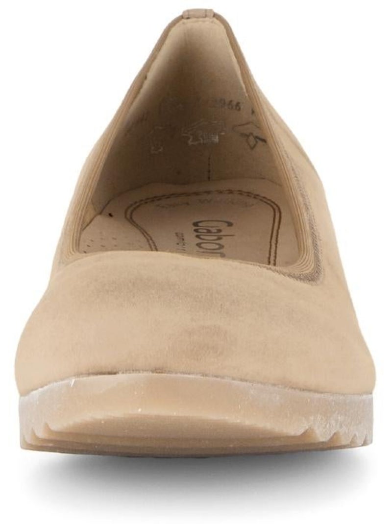 Ballerines  en nubuck Beige - Kiabi