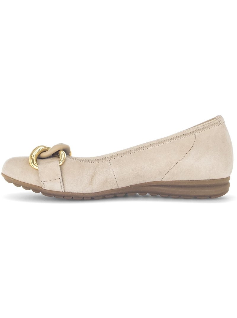 Ballerines  en nubuck Beige - Kiabi