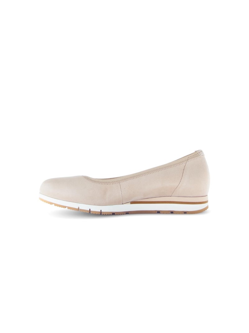 Ballerines  en Nubuck Beige - Kiabi