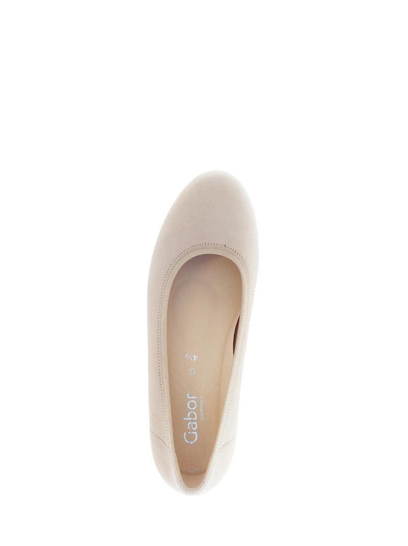 Ballerines  en Nubuck Beige - Kiabi