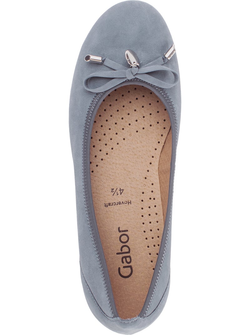 Ballerines  en nubuck Bleu - Kiabi