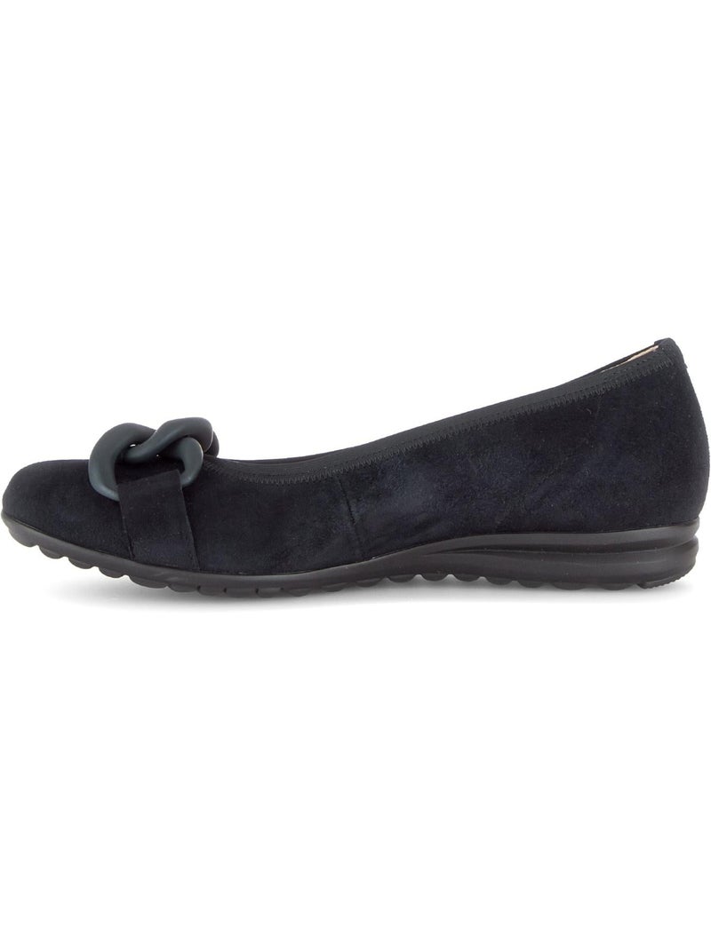 Ballerines  en nubuck Bleu - Kiabi