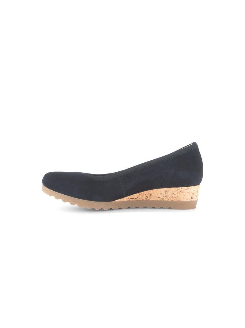 Ballerines  en nubuck Bleu - Kiabi
