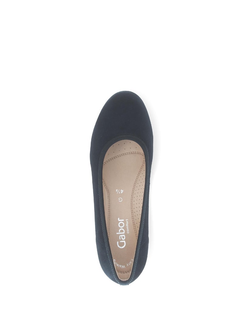 Ballerines  en nubuck Bleu - Kiabi