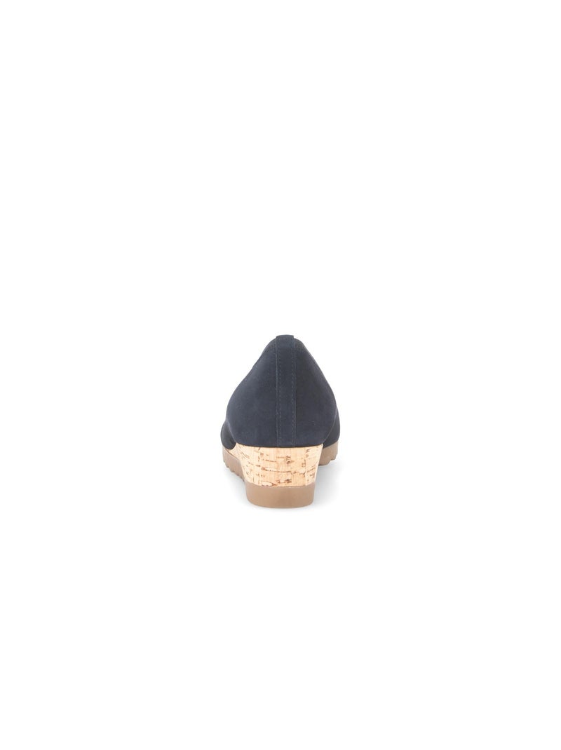 Ballerines  en nubuck Bleu - Kiabi