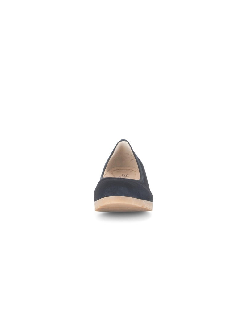 Ballerines  en nubuck Bleu - Kiabi