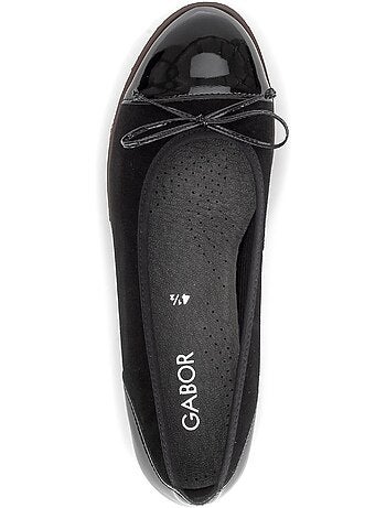 Ballerines en nubuck et vernis