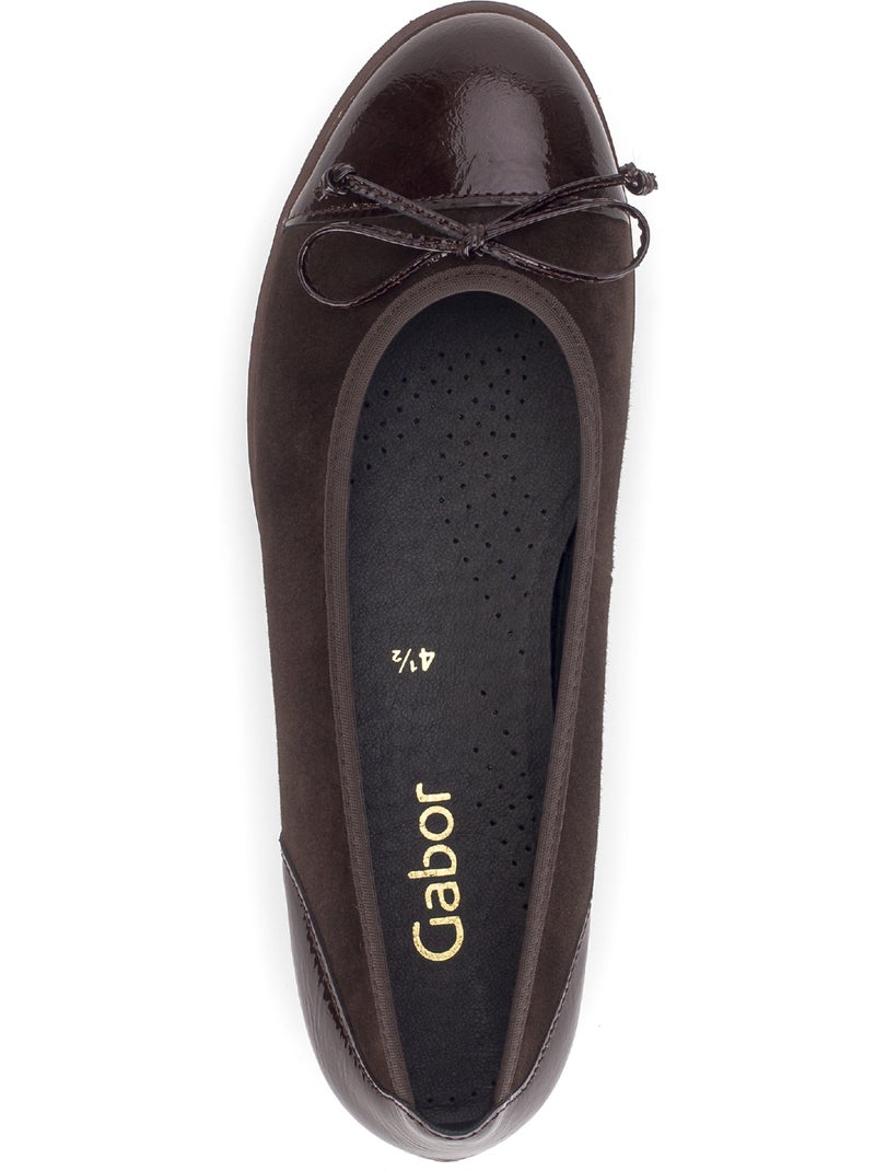 Ballerines  en Nubuck Marron clair - Kiabi