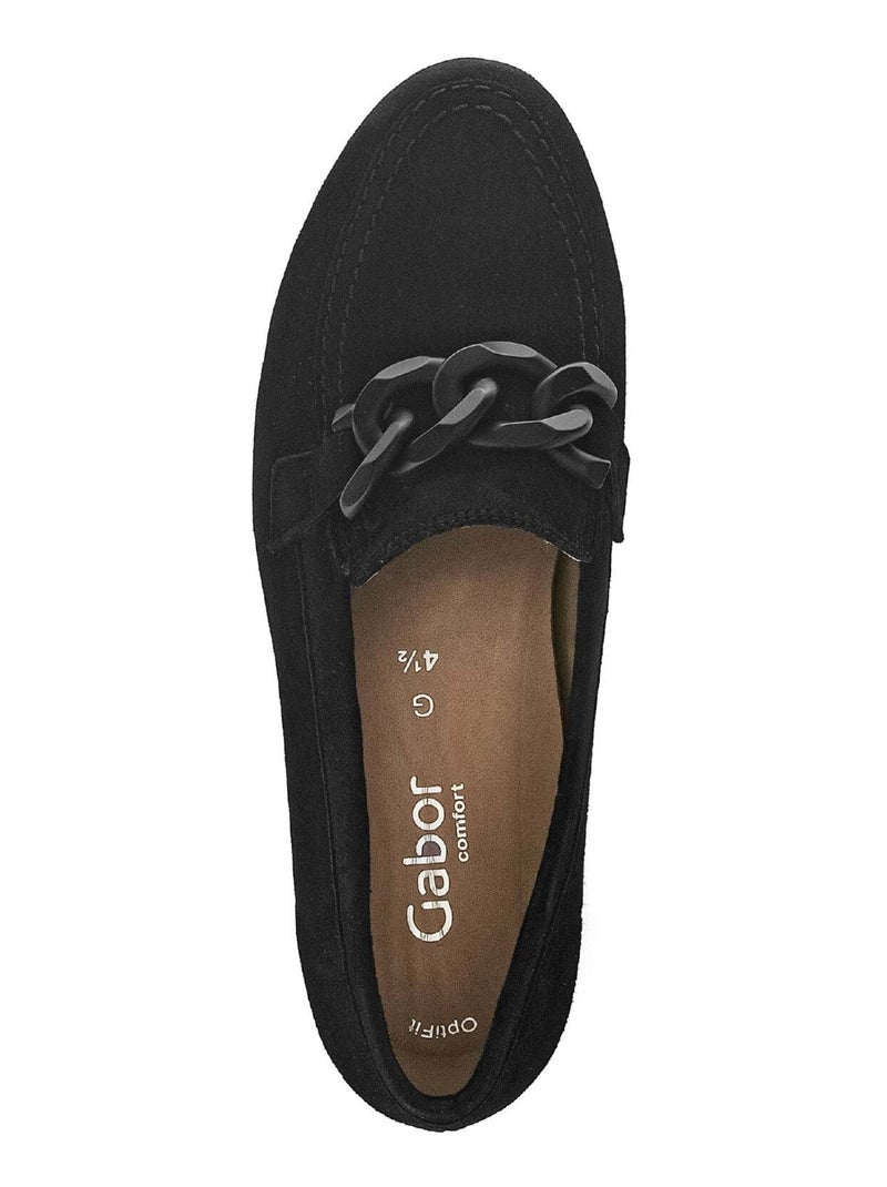 Ballerines  en Nubuck Noir - Kiabi