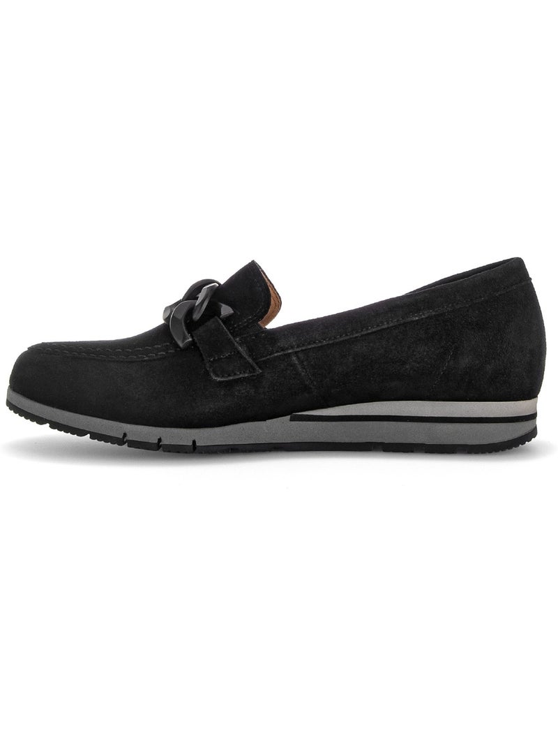 Ballerines  en Nubuck Noir Noir - Kiabi