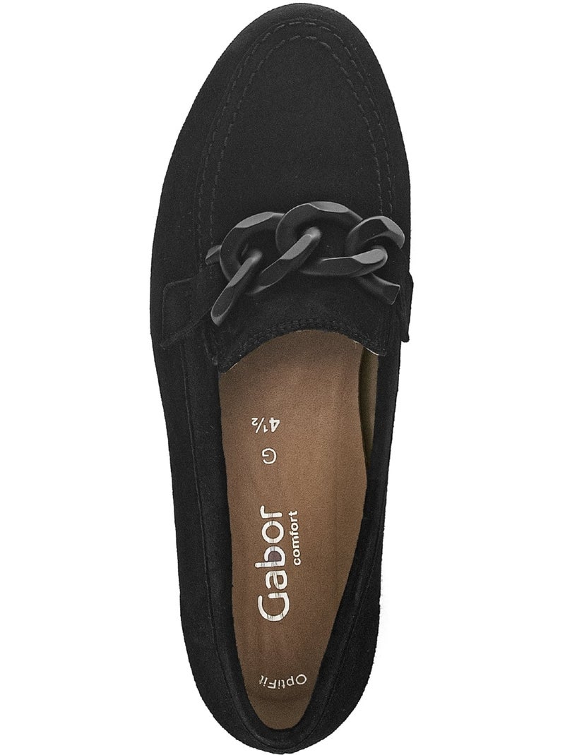 Ballerines  en Nubuck Noir Noir - Kiabi