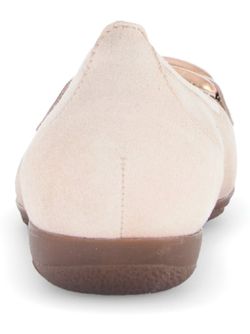 Ballerines  en nubuck Rose - Kiabi
