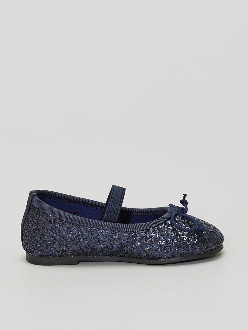 Ballerines en sequins bleu navy - Kiabi