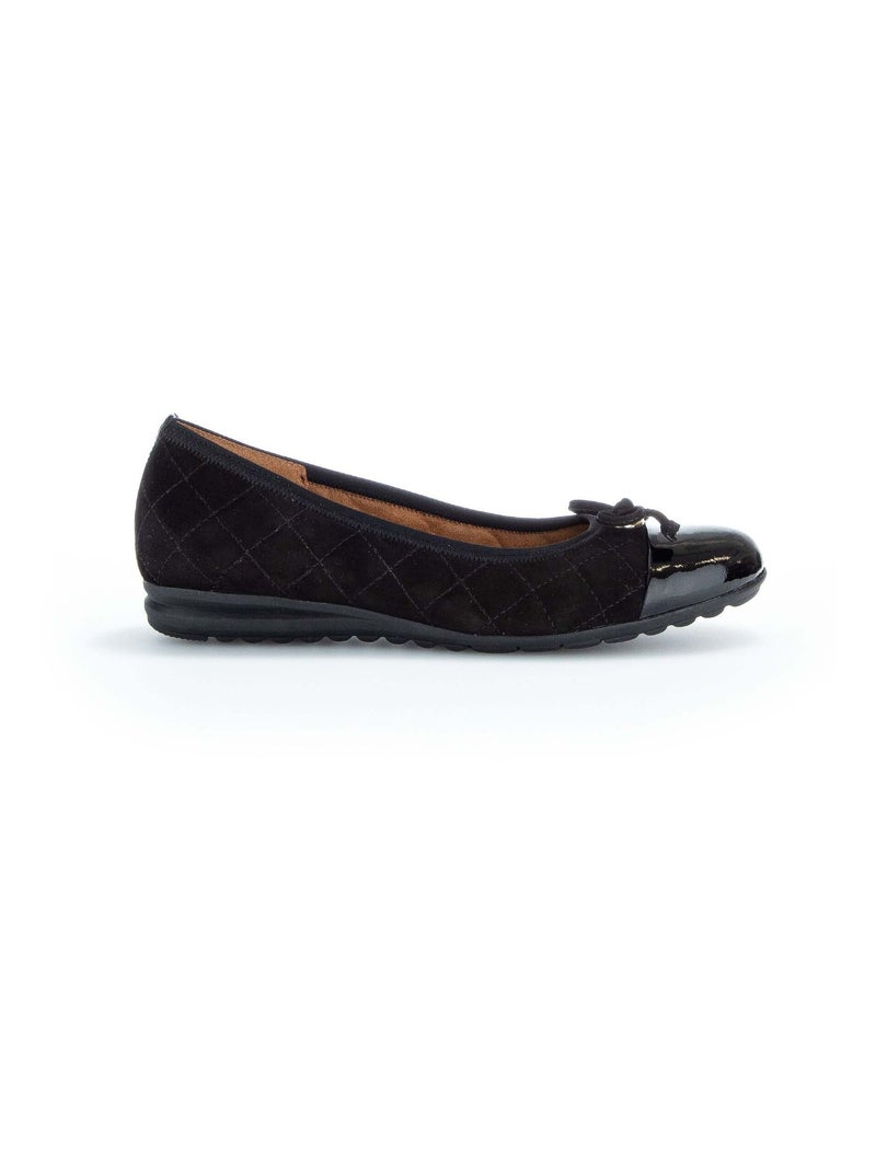 Ballerines  en suède Gabor Noir Noir - Kiabi