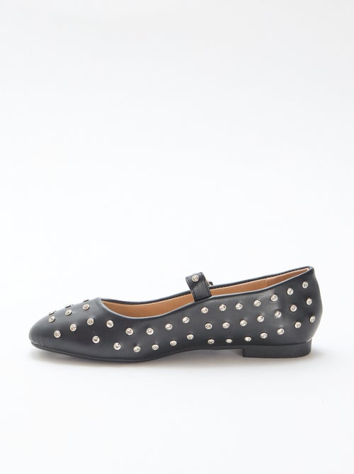 Ballerines en suédine cloutées - Kiabi